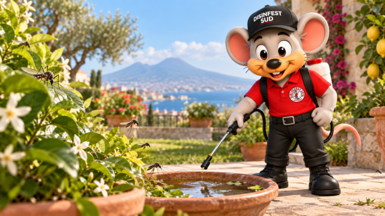 Toby, mascotte ufficiale Disinfest Sud, per il servizio di disinfestazione zanzare